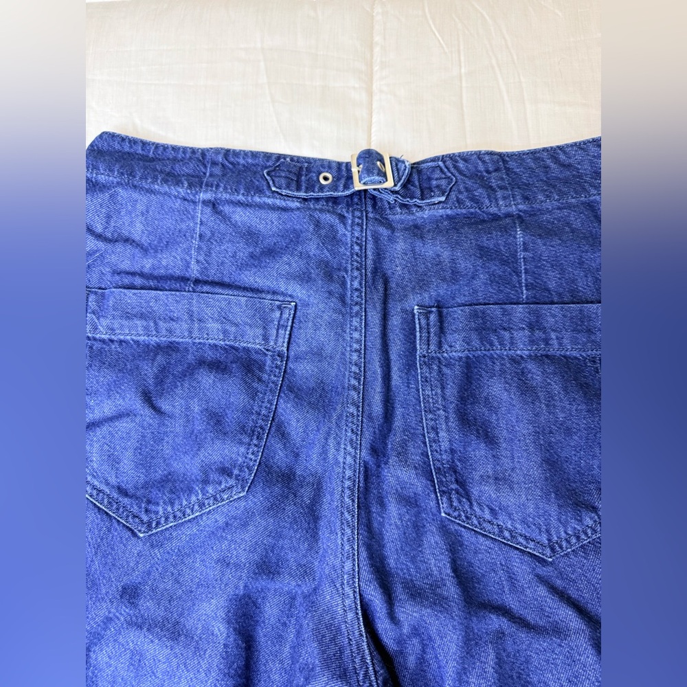 Anthropologie Pilcro Mid-Rise Pleated Trouser denim jean’s preppy baggy 29 EUC - Picture 5 of 16